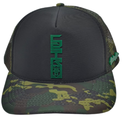 Boné Camuflado Verde frente Preta Tag Verde - comprar online