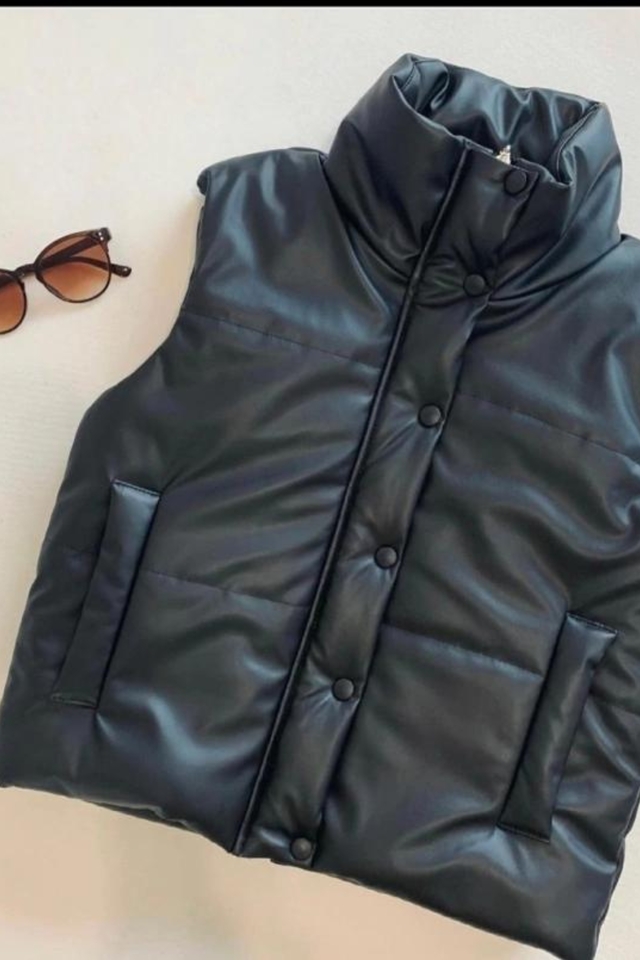 Chaleco Puffer Eco Cuero thumbnail 2
