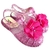 Sandália flor pérola rosa glitter pink juvenil alta qualidade juju shoes - Juju Shoes indústria comércio de calçados infantil alta qualidade 