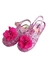 Sandália flor pérola rosa glitter pink juvenil alta qualidade juju shoes - loja online
