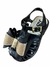 Kit 2 pares sandália laço glitter preto e branco menina alta qualidade juju shoes - loja online