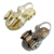 Kit 2 pares sandália laço metalizado preto glitter e ouro alta qualidade juju shoes - comprar online