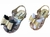 Kit 2 pares sandália laço glitter preto glitter e dourado alta qualidade juju shoes