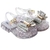 Sandália laço lantejoula prata alta qualidade juju shoes - comprar online