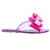Imagem do Chinelo laço metalizado grande rosa glitter juvenil alta qualidade Juju Shoes
