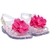 Papete flor pérola infantil cristal rosa bb menina alta qualidade juju shoes - comprar online