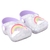 Babuche arco-íris menina lilás infantil alta qualidade juju shoes - comprar online