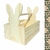 Cesta de Madeira Coelho da Páscoa - Caixa Decorativa - 26x18x30cm