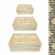 Kit com 3 Caixas Organizadoras Cesta Multiuso de Madeira Pinus