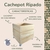 Vaso Cachepot de Planta Liso/Fechado Rodizio Madeira Pinus - 30x30x35cm na internet