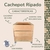 Vaso Cachepot Liso de chão com Rodizio em Madeira Eucalipto - 30x30x35 na internet