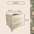 Vaso Cachepot de Planta Liso/Fechado Rodizio Madeira Pinus - 30x30x35cm - loja online