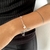 Pulseira borboleta lisa e zircônias rosas - prata 925