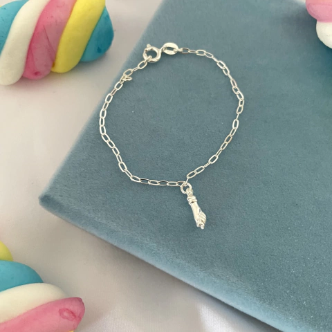 Pulseira infantil figa - prata 925