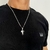 Pingente masculino cruz com face de Jesus - prata 925 - comprar online