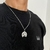 Pingente masculino ferradura e cavalo - prata 925 - Maêda Pratas - Joias de prata