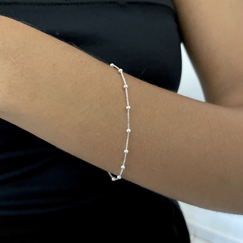 Pulseira Bolinhas - prata 925 - comprar online