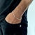Pulseira masculina elo tijolinho 2mm de prata 925 - comprar online