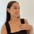 Colar letra V cravejado - prata 925 - comprar online