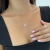 Colar letra B liso com pedrinha zircônia - prata 925