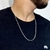 Corrente masculina elo 3x1 - 60 cm x 2 mm - prata 925