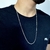 Corrente masculina elo 3x1 - 70 cm x 2 mm de prata 925