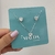 Conjunto Coração de Zircônia 1cm Cravação Inglesa - Prata 925 - comprar online