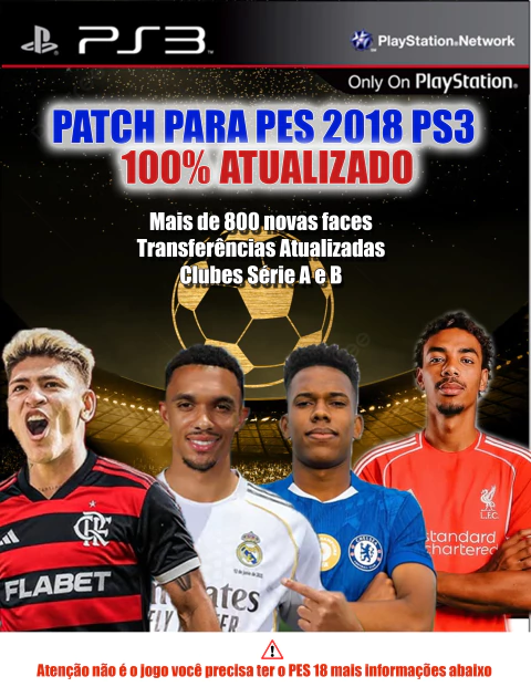 Option file Pes 18 PS3 Atualizado - comprar online