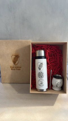 CAJA MATERA PERSONALIZADA CON MATE ACERO - tienda online