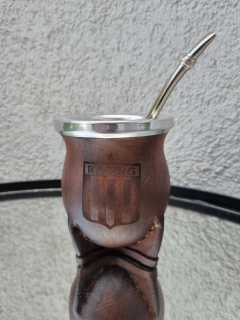 MATE DE CUERO CON GRABADO PERSONALIZADO - comprar online