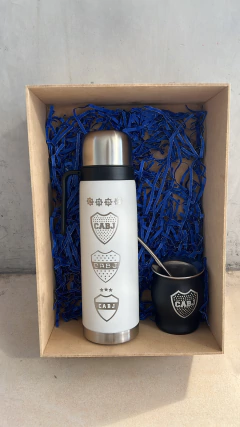 CAJA MATERA PERSONALIZADA CON MATE ACERO en internet