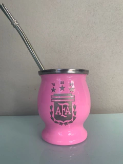 MATE DE ACERO ROSA CAMPEONES DEL MUNDO - comprar online