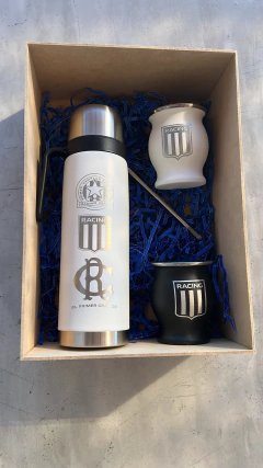 CAJA MATERA PERSONALIZADA CON MATE ACERO - tienda online