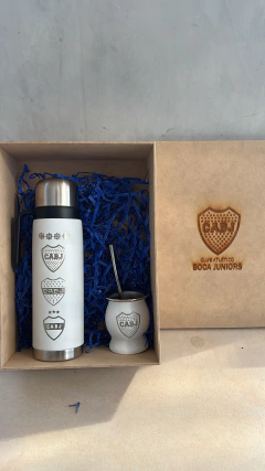 CAJA MATERA PERSONALIZADA CON MATE ACERO - tienda online