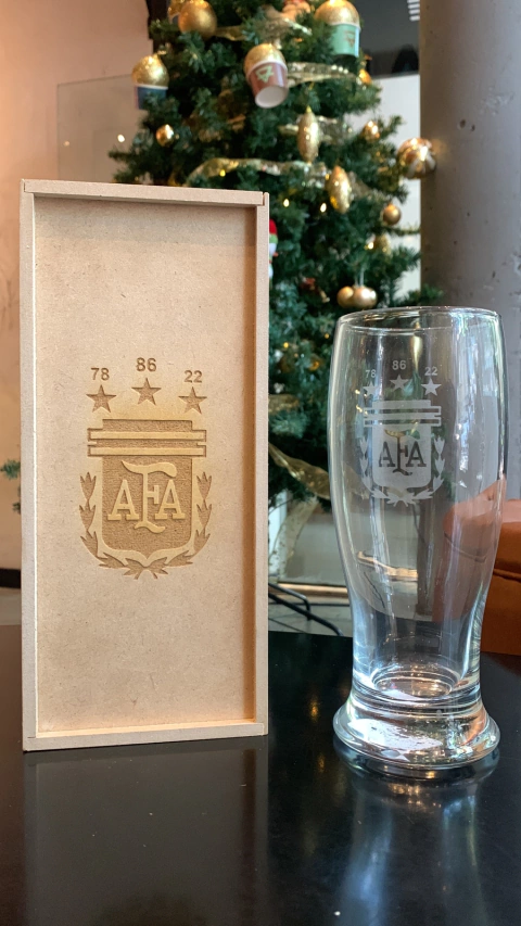 CAJA DE REGALO CRISTAL CAMPEONES DEL MUNDO