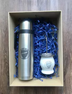 CAJA MATERA PERSONALIZADA CON MATE ACERO