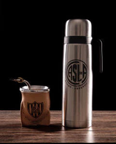 KIT TERMO Y MATE DE CUERO PERSONALIZADO - comprar online