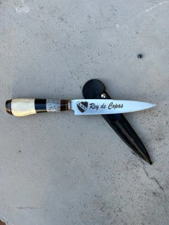 CUCHILLO ARTESANAL DE ACERO INOXIDABLE CON GRABADO A ELECCION en internet