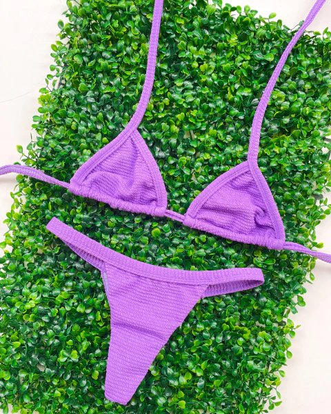 Lilás Anaruga Cortininha + calcinha bronze