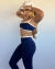 Conjunto Fitness Marinho&Off Top duplo tiras + calça - Loja Sereno Mar