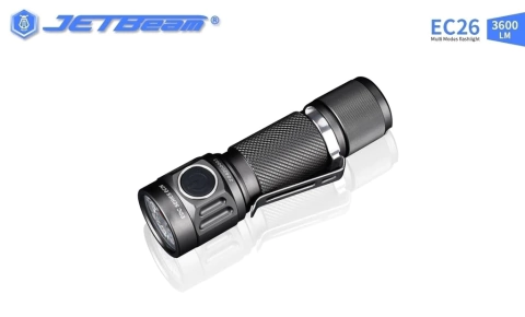Lanterna Jetbeam EC26 3600 Lúmens - EDC - Anduril Board e RGB - 268m - Com bateria 18650