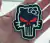 Patch Kitty Punisher (Hello Kitty Justiceira) - Brilha no Escuro (Glow in the Dark) 8 x 6,5 cm - Emborrachado na internet