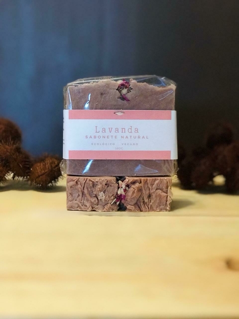 SABONETE NATURAL LAVANDA E ARGILA ROXA - CALMANTE