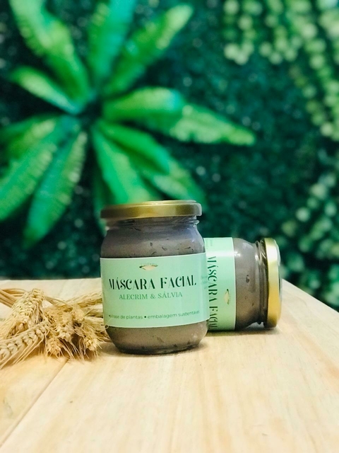MÁSCARA FACIAL DE ARGILA VERDE, ALECRIM E SÁVIA