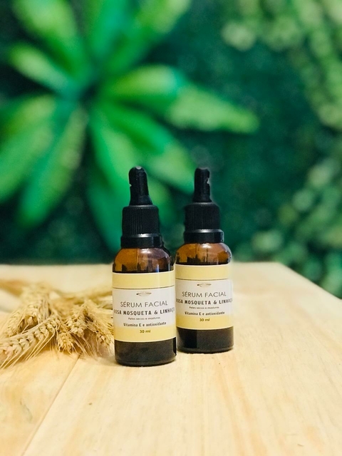 SÉRUM FACIAL ROSA MOSQUETA E LINHAÇA DOURADA - PELES SECAS E MADURAS