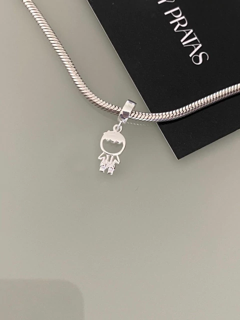 BERLOQUE MENINO E MENINA PRATA- VAZADOS