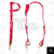 Cabeçada de Silicone 1 Orelha Top Equine - Vermelho