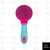 Escova Redonda de Crina - Pink e Verde Agua - comprar online