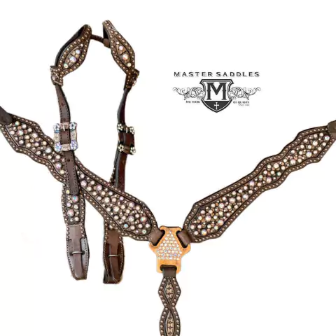 Conj. Cabeçada e Peitoral Master Selas - Duas Orelhas Furta Cor