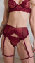 Cinta liga Jardim Secreto - cinta em tule bordado na cor marsala na internet